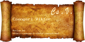 Csengeri Viktor névjegykártya